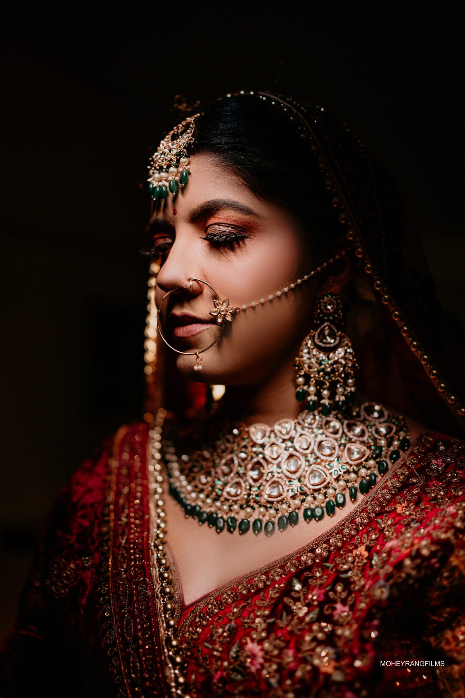 Groom dressed in traditional wedding attire, captured in exquisite wedding photographs by Mohey Rang Films.