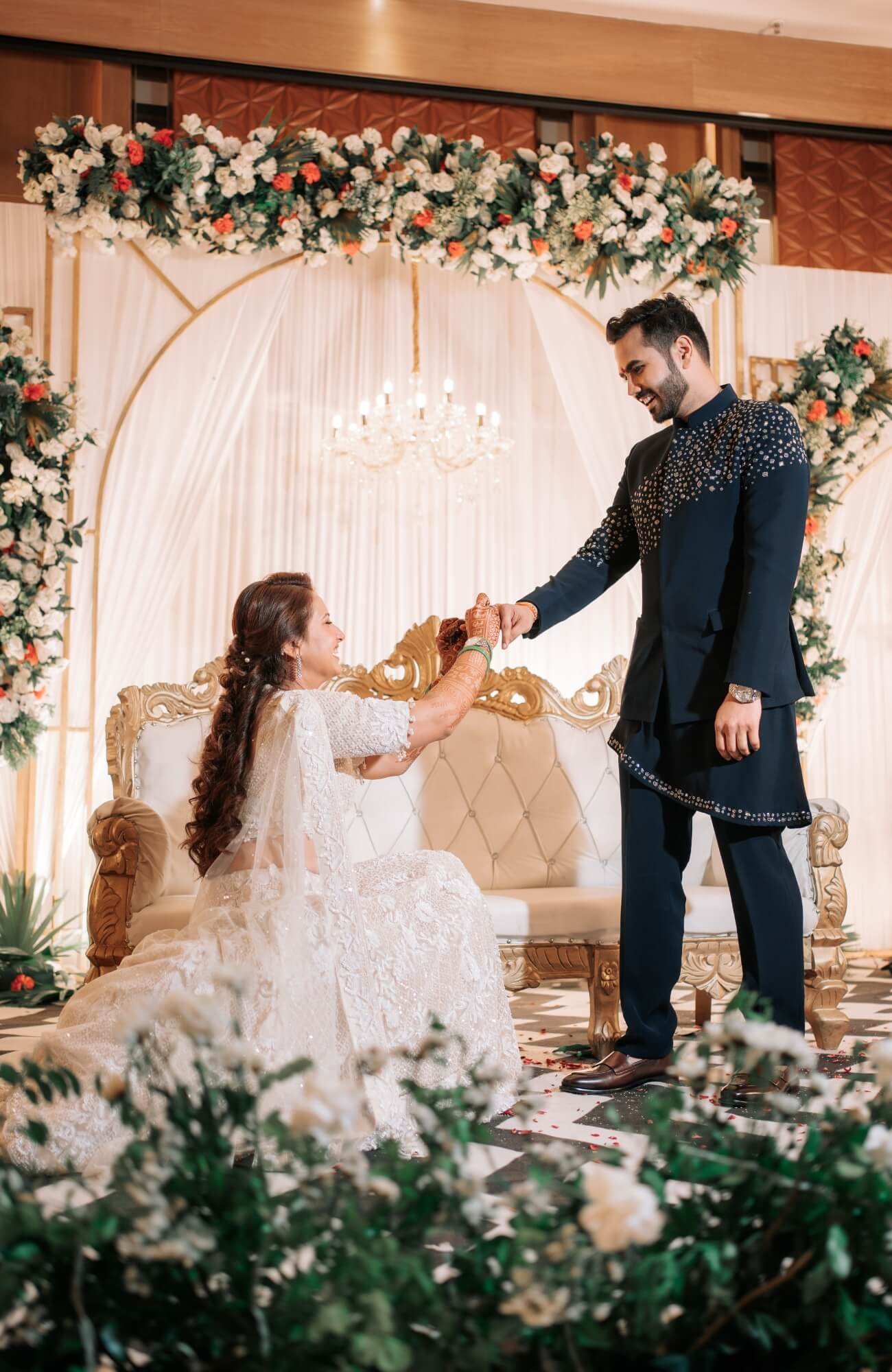 A romantic couple portrait captured by Mohey Rang Films, professional wedding photographers known for their artistic and cinematic storytelling style.